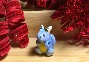 Image of Tiny Pottery Dragon - Prototype Blue Dragon