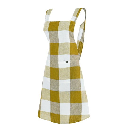 Image of Tablier Japonais PALMA en Lin Lavé Citrus