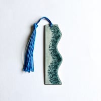 Blue Wavy Edged Bookmark