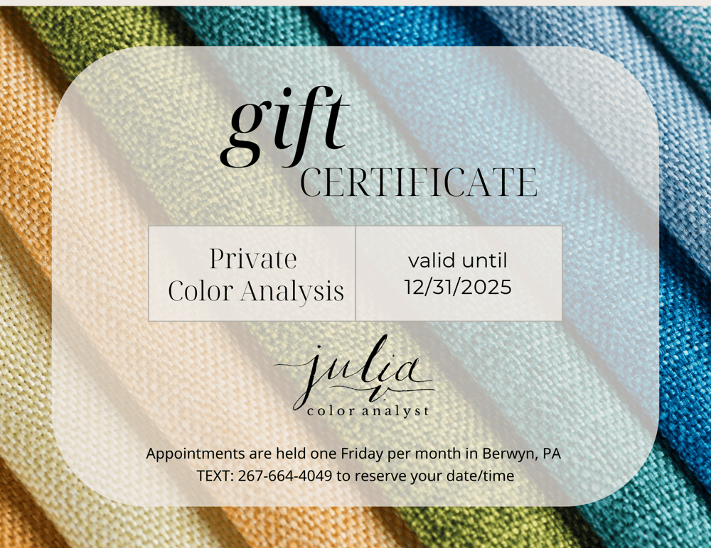 Image of GIFT CARD - Private Color Analysis 