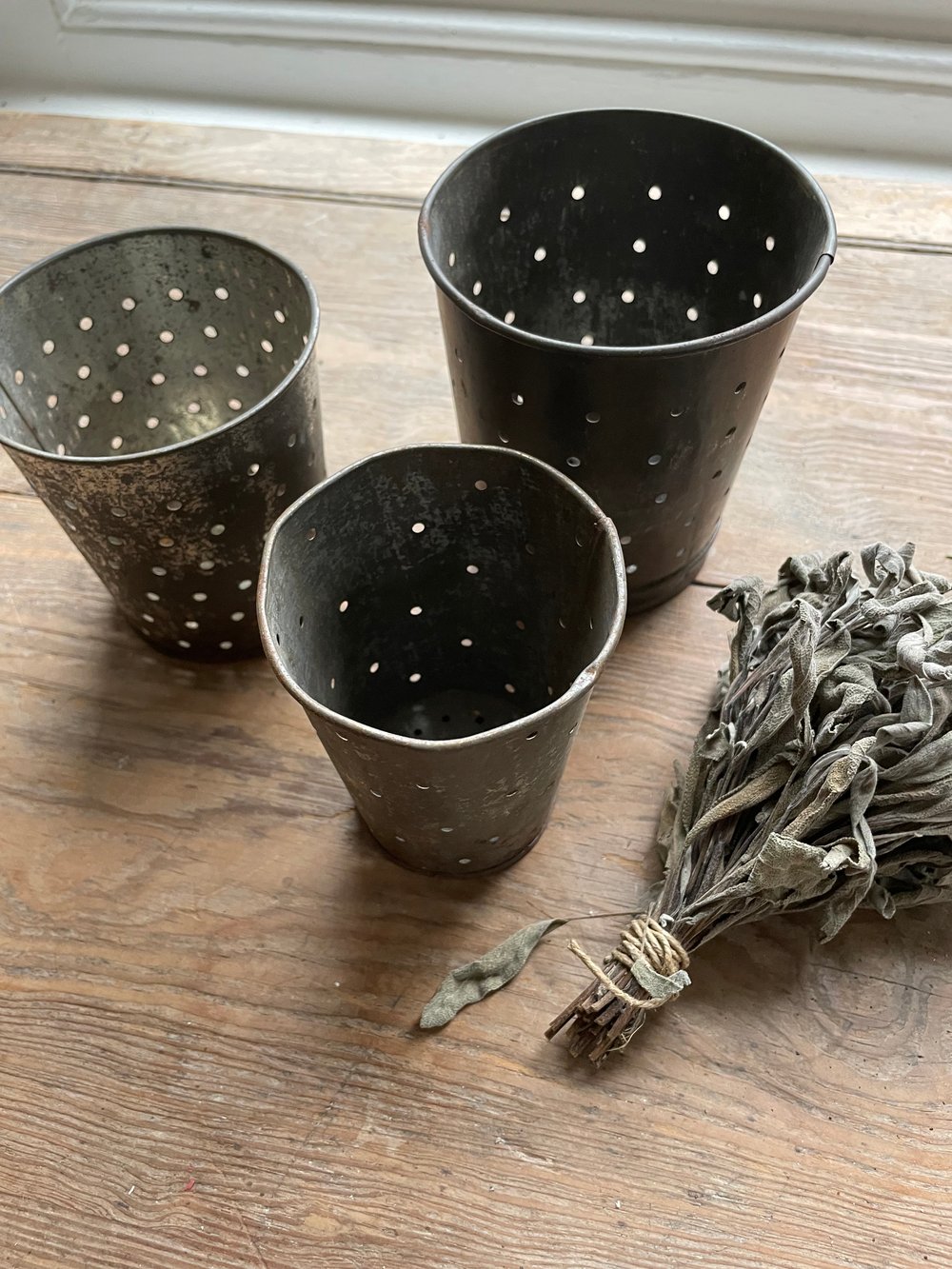 Image of Trio of Zinc Cheese Moulds 
