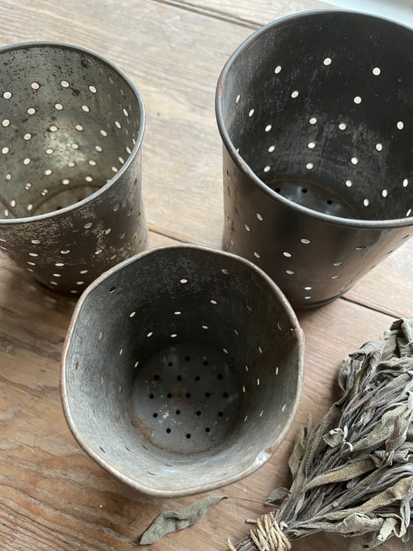 Image of Trio of Zinc Cheese Moulds 