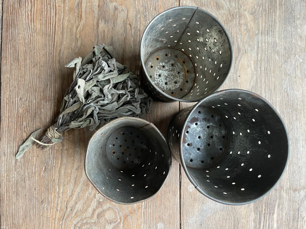 Image of Trio of Zinc Cheese Moulds 