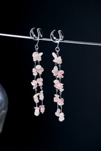 Image 10 of Ear Saddle Hangers Crystal - Silver/Gold - Plugs for Stretched Ears Tunnels - Stainless Steel 316L