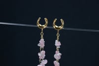 Image 7 of Ear Saddle Hangers Crystal - Silver/Gold - Plugs for Stretched Ears Tunnels - Stainless Steel 316L