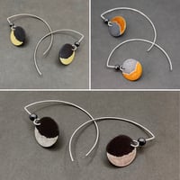 Image 1 of Crescent Moon Hook Earrings