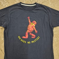 Image 2 of Mr Blobby No Masters navy short sleeve t-shirt