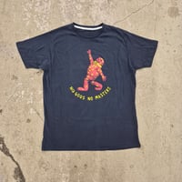 Image 1 of Mr Blobby No Masters navy short sleeve t-shirt