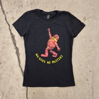 Image 1 of Mr Blobby No Gods No Masters ladies  t-shirts