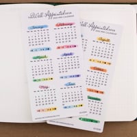 Image 3 of 2025 Mini Monthly Calendars Sticker Sheet  (24-026)