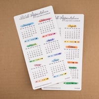 Image 2 of 2025 Mini Monthly Calendars Sticker Sheet  (24-026)