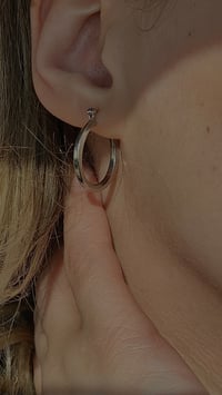Image 4 of Swirl Hoop Earrings