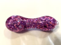 Image 3 of True Love Freezer-Friendly Glittery Glass Pipe: Elegant Chilled Smoking Accessory for Discreet Use