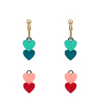 Image 3 of Pendientes reversibles Flip Hearts de Materia Rica