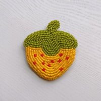 Image 1 of Yellow Strawberry Brooch