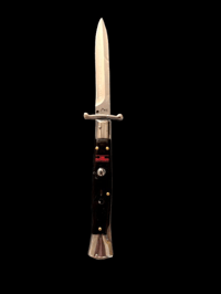 Image 4 of The Outsiders "GREASERS" Big ten inch black and chrome stiletto. 