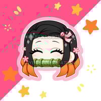 Image 1 of Nezuko Bamboo Smile Grip