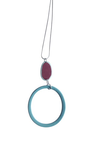 Image of Maroon/ Sky Blue Maritime Pendant