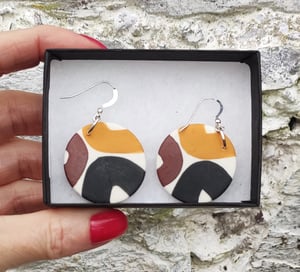 Image of Black/Ochre Circus Earrings 