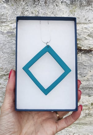 Image of Teal Diamond Pendant