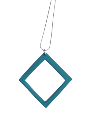 Image of Teal Diamond Pendant