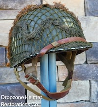 Image 1 of M2 D-bale 101st Airborne 506th 2nd Bn. Captain Helmet Front Seam Paratrooper Liner. (Original parts)