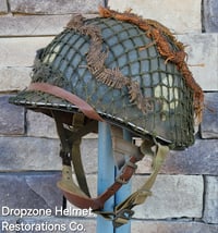 Image 3 of M2 D-bale 101st Airborne 506th 2nd Bn. Captain Helmet Front Seam Paratrooper Liner. (Original parts)