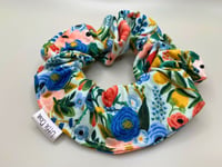 Petite Garden Party (in Blue) Scrunchie