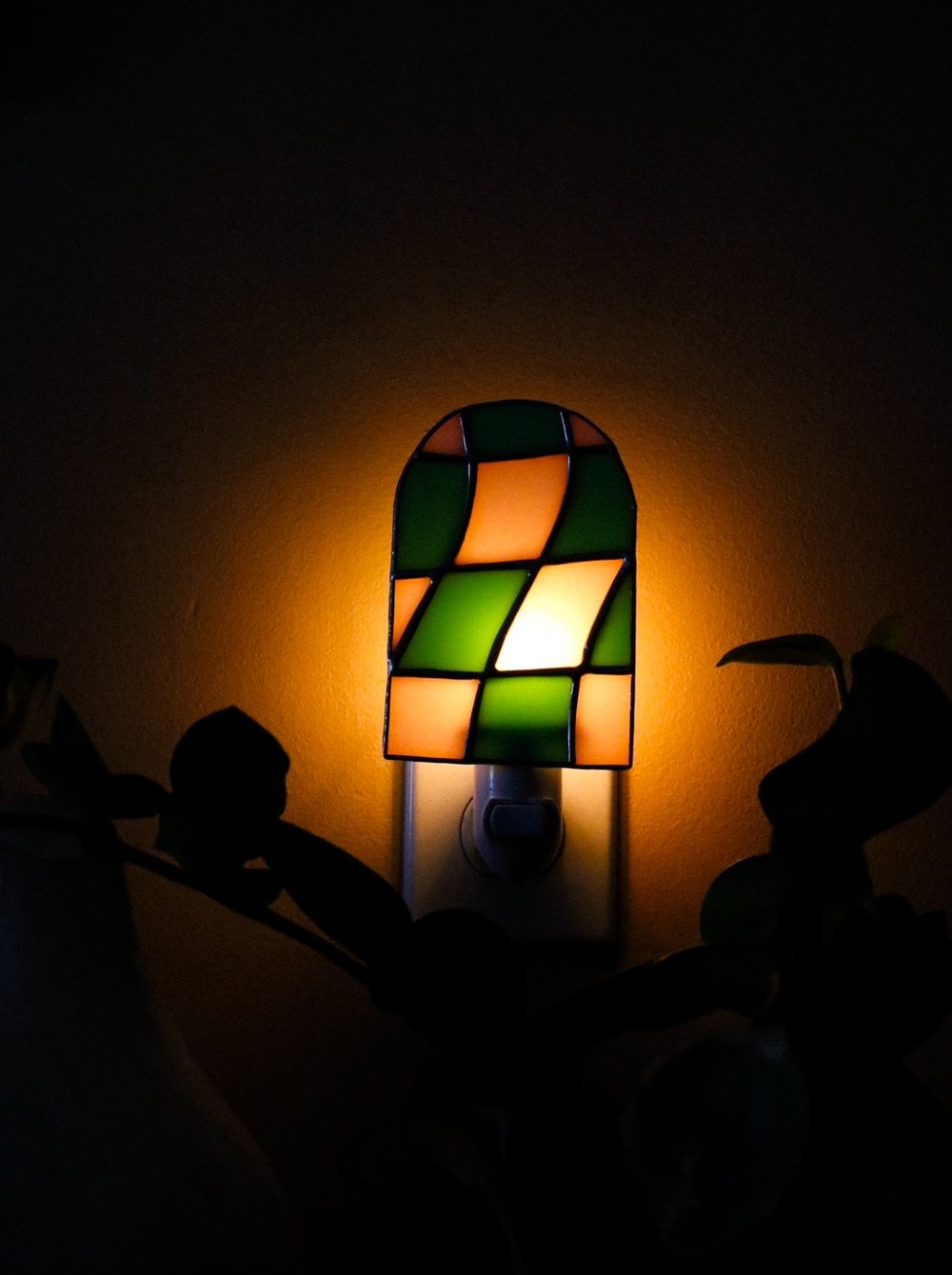 Image of Green & Pink checkered nightlight