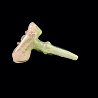 Image 1 of 5 inch white and green dry hammer with horns