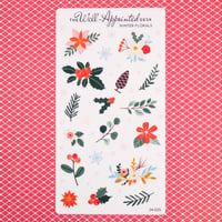 Image 1 of Winter Florals Sticker Sheet (24-025)