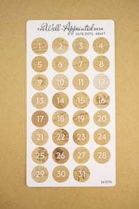 Image 2 of Date Dots Sticker Sheet  (24-017)