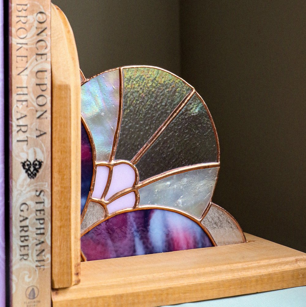 Image of Pink art deco bookend