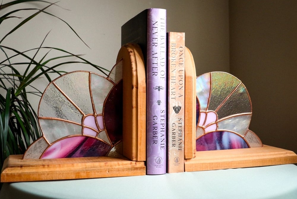 Image of Pink art deco bookend