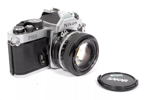 Image of Nikon FM2 35mm SLR film camera with 50mm F1.4 Nikkor lens #5096