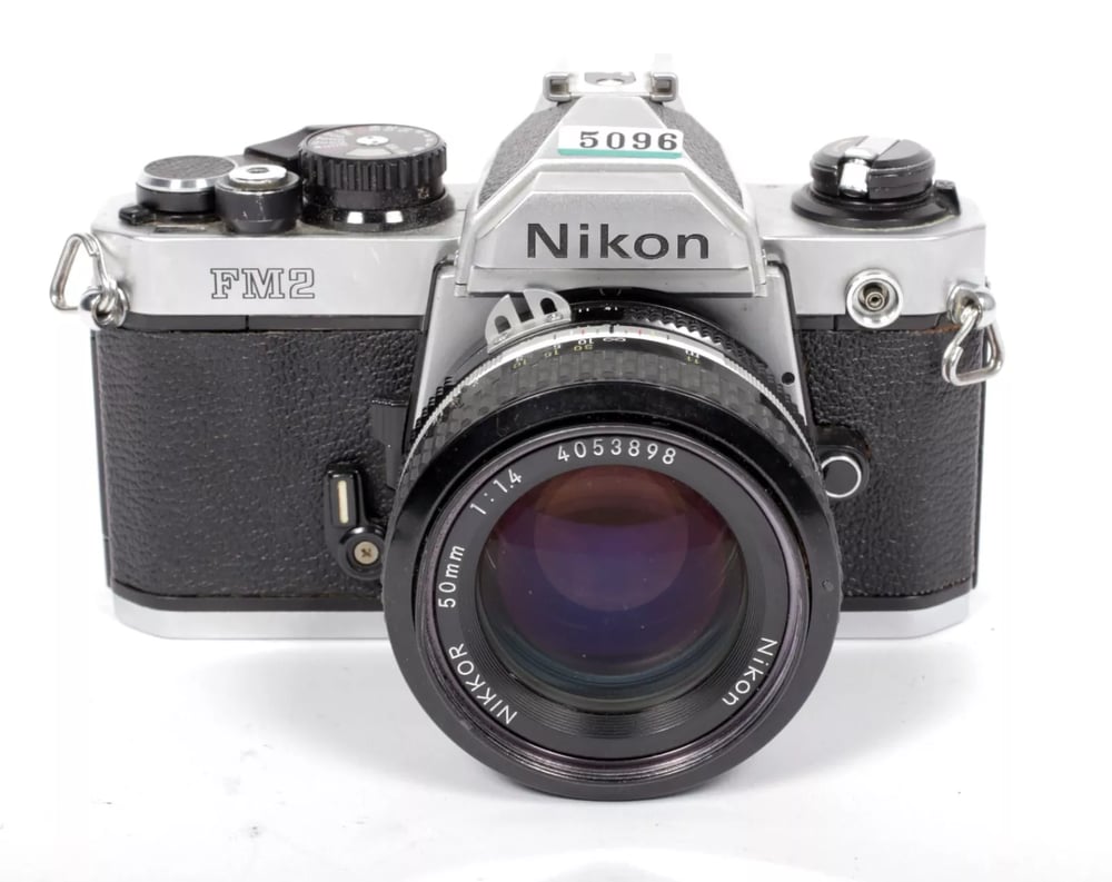 Image of Nikon FM2 35mm SLR film camera with 50mm F1.4 Nikkor lens #5096