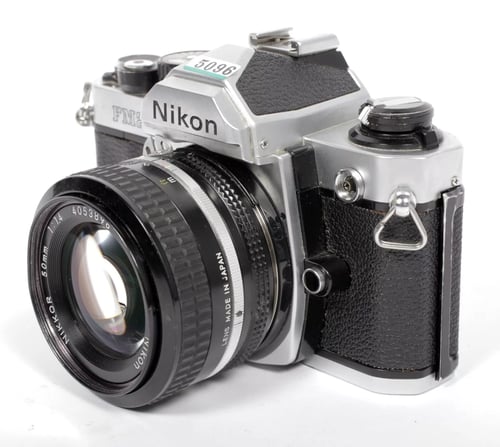 Image of Nikon FM2 35mm SLR film camera with 50mm F1.4 Nikkor lens #5096