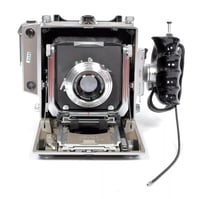Image 2 of Linhof Technika IV 4X5 camera w/ 150mm + 90mm Lenses + grip + film + holders #5108
