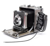 Image 3 of Linhof Technika IV 4X5 camera w/ 150mm + 90mm Lenses + grip + film + holders #5108