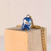 Image 1 of Blue Barn Owl Necklace