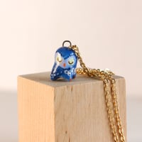 Image 2 of Blue Barn Owl Necklace