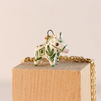 Image 1 of Green Fern Horse Necklace