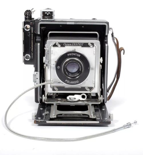 Image of Graflex Crown Graphic 4X5 Camera w/ Rodenstock 127mm lens +film +holders #5112