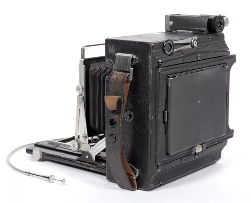 Image of Graflex Crown Graphic 4X5 Camera w/ Rodenstock 127mm lens +film +holders #5112