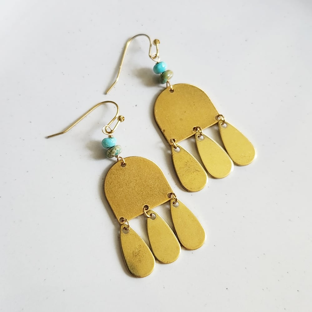 Image of Turquoise Pebble Earrings