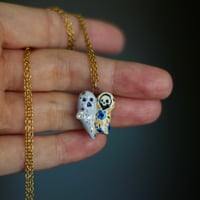 Image 1 of Ghost with Reaper Necklace