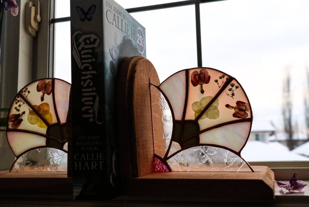 Image of Pressed flower bookend