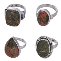 Unakite Ring - Size 6 (13 to 20mm H)