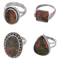 Unakite Ring - Size 7 (15 to 21mm H)