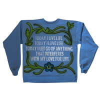 Today I live...slate blue med/large